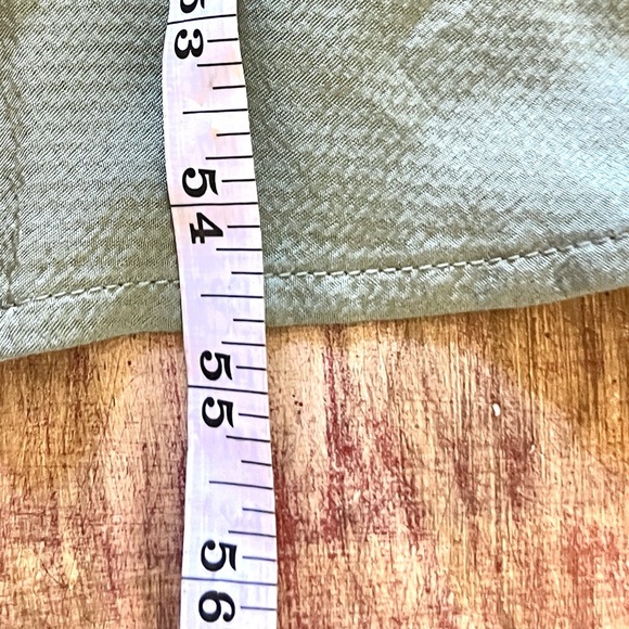 NWT,Mango MNG, Green Dress Elegant Green Satin Slip Dress,Side Splits,Size L - Picture 14 of 14